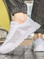 Lightweight Breathable Mesh Athletic Sneakers - Ladyez