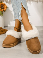 Cozy Winter Fur-Lined Ankle Boots - Ladyez