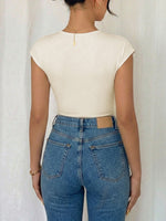 Surplice Cap Sleeve Bodysuit