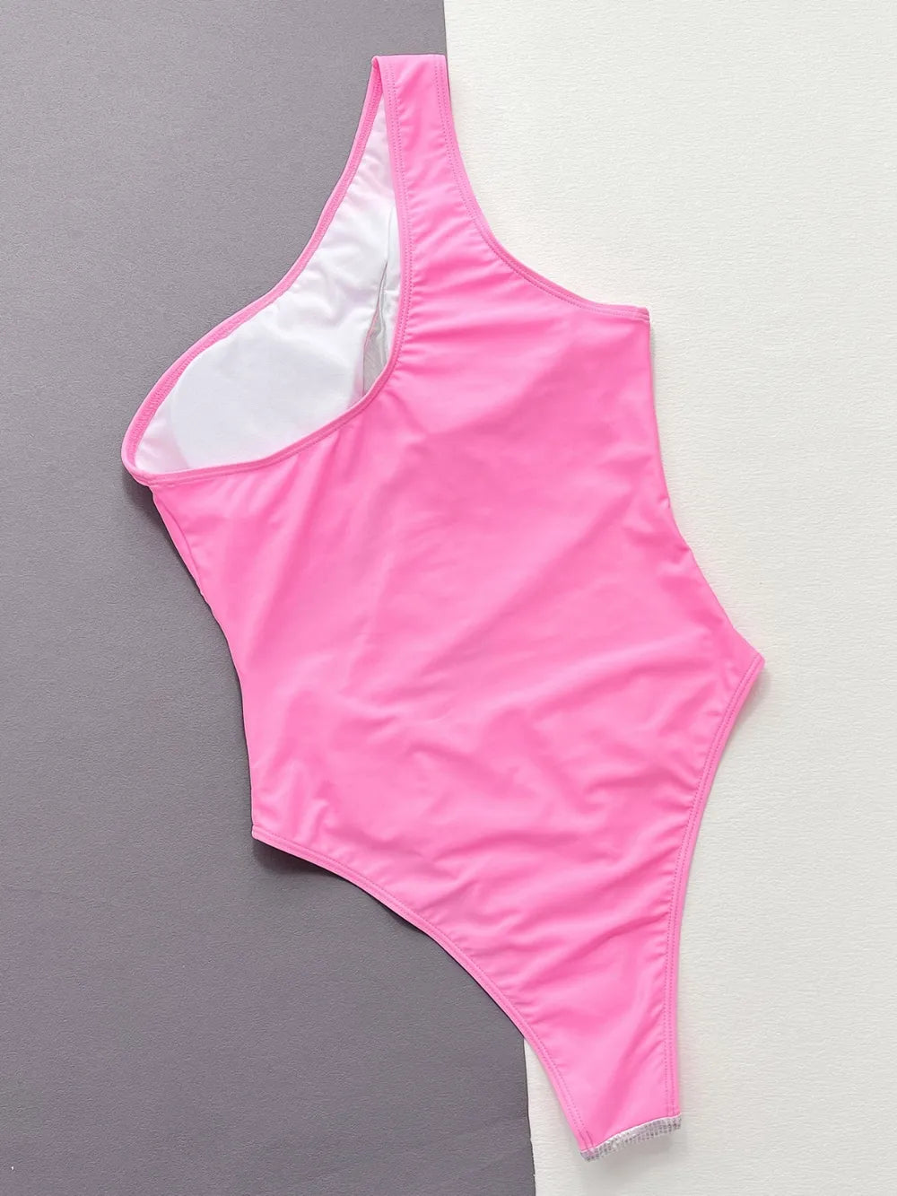 Contrast Panel One-Piece Swimsuit - Ladyez