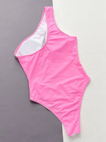 Contrast Panel One-Piece Swimsuit - Ladyez