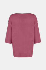 V-Neck Three-Quarter Sleeve Knit Top