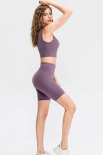 Slim Fit Wide Waistband Sports Shorts - Ladyez