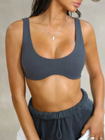 Seamless Scoop Neck Active Bra - Ladyez
