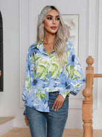 Button Down Printed Long Sleeve Shirt
