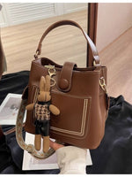 Bucket Crossbody Bag with Wide Strap