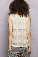 POL Button Down V-Neck Sweater Vest