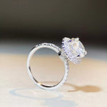 5 Carat Moissanite 925 Sterling Silver Round Ring