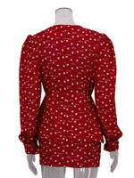Polka Dot Long Sleeve Layered Dress