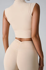 Mock Neck Active Tank - Ladyez