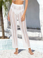 Cutout Drawstring High Waist Swim Pants - Ladyez