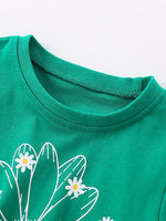 Children's Daisy Ruffle Hem Short Sleeve T-Shirt