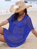 Hollow Out Collared Neck Cover-Up - Ladyez