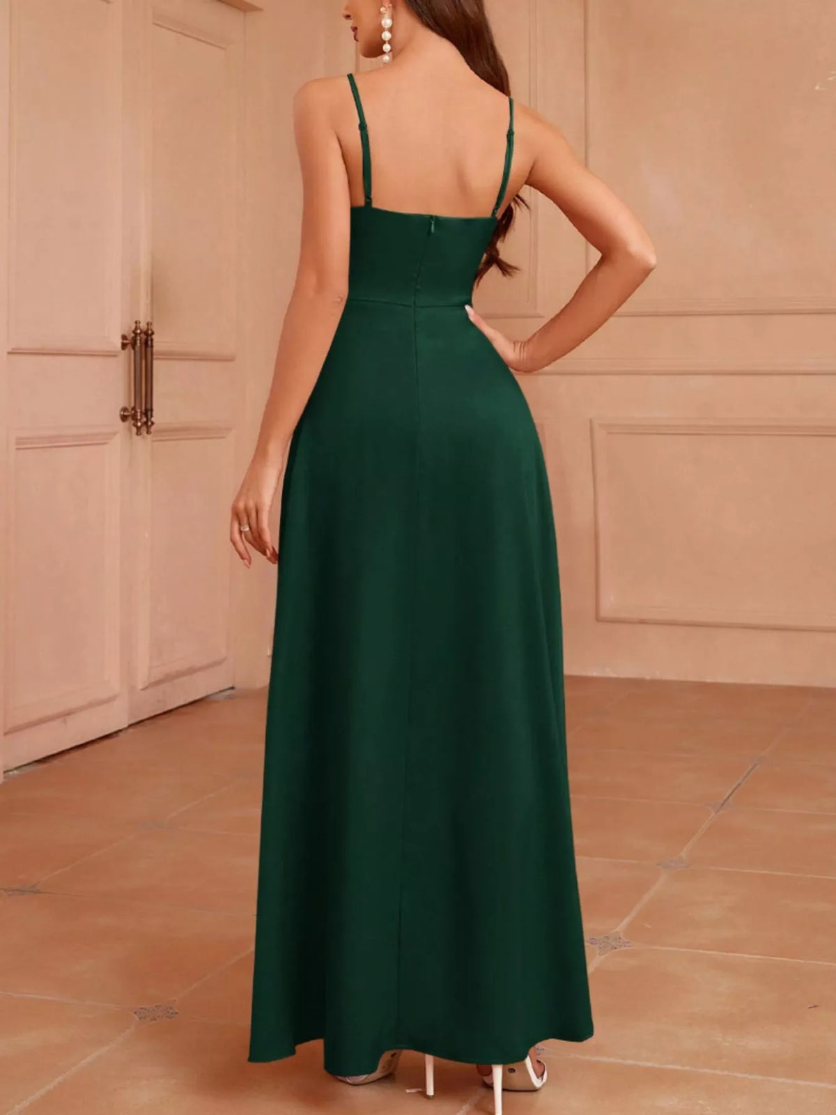 Slit Spaghetti Strap Maxi Dress