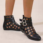 Round Toe Cutout Boots