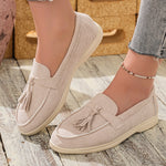 Tassel Round Toe Slip-Ons