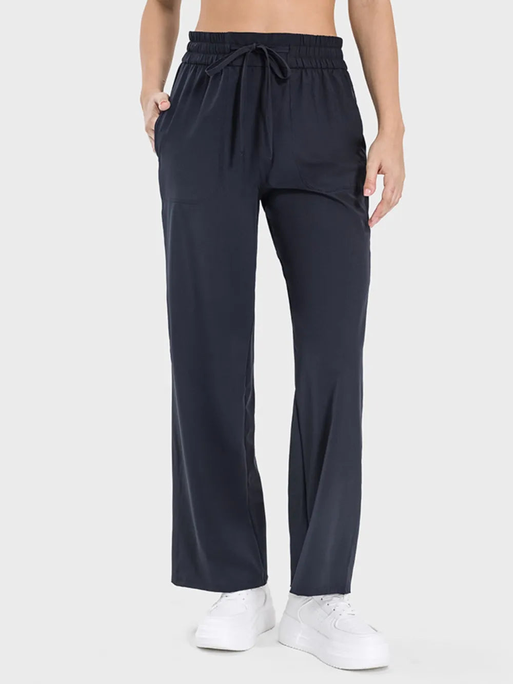 Millennia Drawstring Pocketed Active Pants - Ladyez
