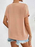 Ribbed Contrast Pocket T-Shirt