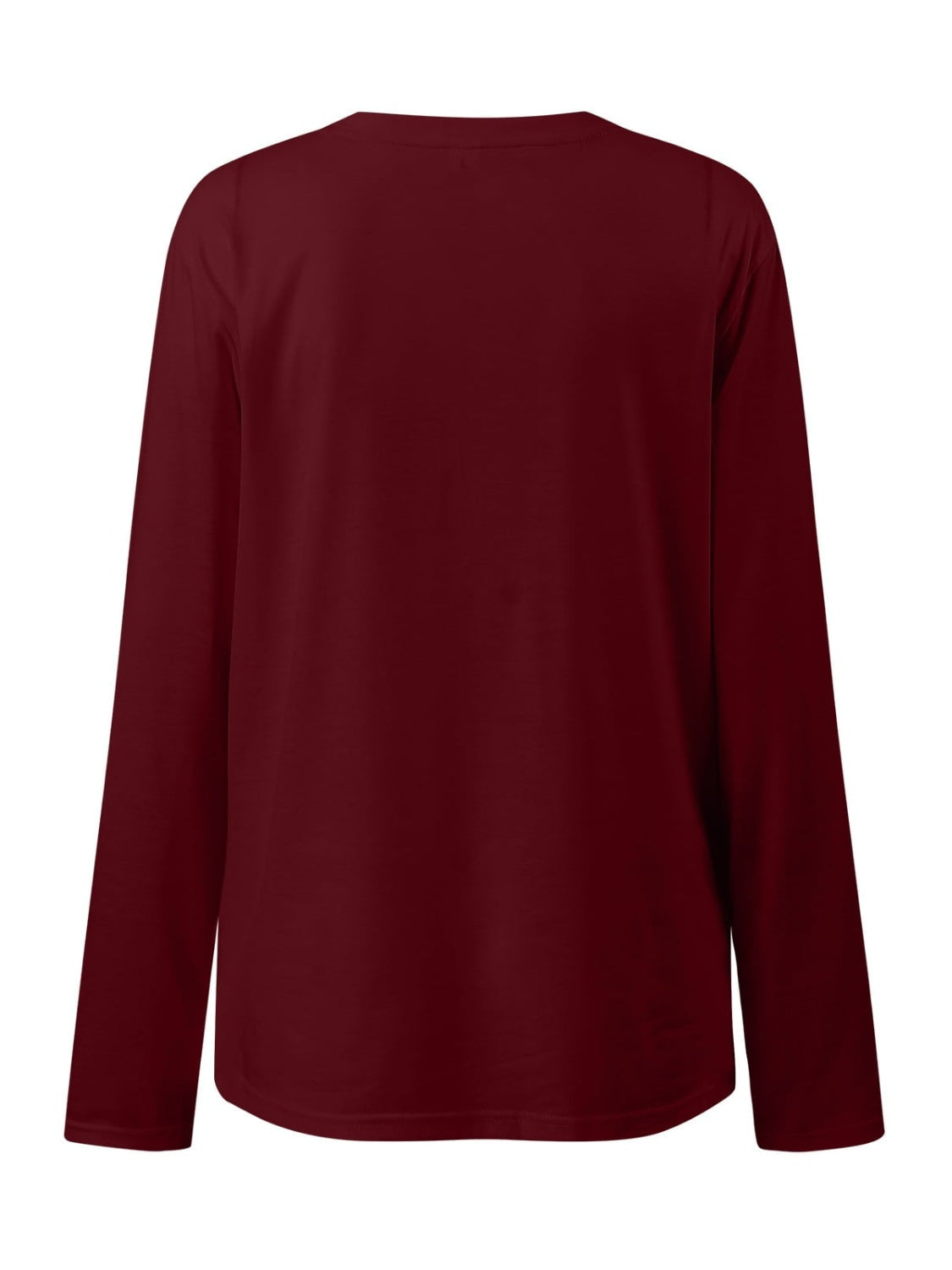 Ruched Round Neck Long Sleeve T-Shirt - Ladyez