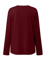 Ruched Round Neck Long Sleeve T-Shirt - Ladyez