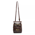 Steampunk Owl Design Crossbody Bag