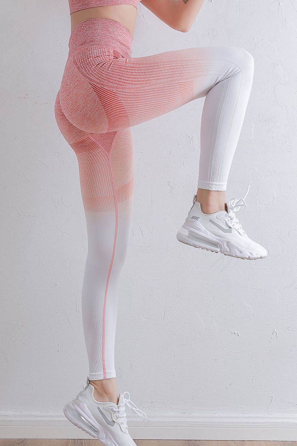 Gradient High Waist Sports Leggings - Ladyez