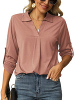 Johnny Collar Long Sleeve T-Shirt - Ladyez