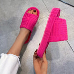 Open-Toe Platform Slippers