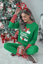 Full Size MERRY CHRISTMAS Graphic Top and Pants Lounge Set - Ladyez