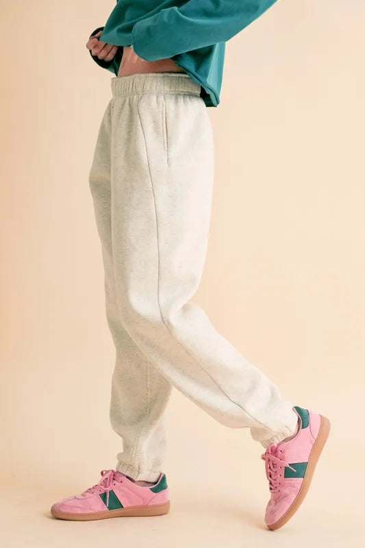 Aemi+Co Drawstring Elastic Waist Joggers - Ladyez