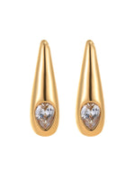 18K Gold-Plated Zircone Teardrop Earrings
