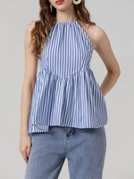 Striped Halter Neck Cami