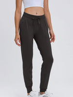 Millennia Double Take Tied Joggers with Pockets - Ladyez