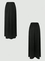 V-Neck Button Detail Vest and Skirt Two-Piece Set