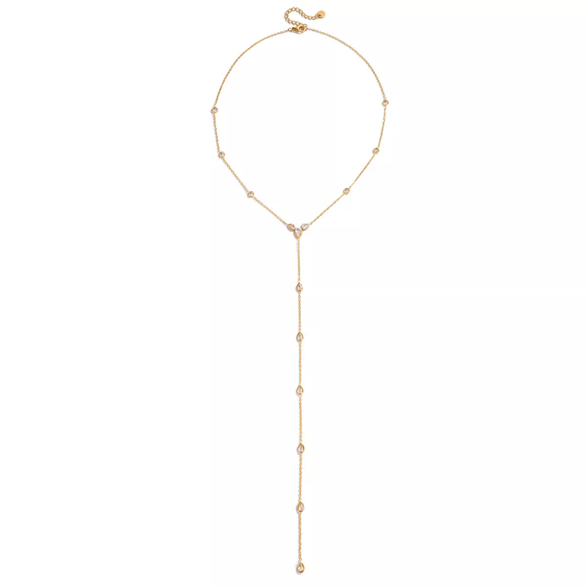 18K Gold-Plated Zircon Chain Necklace