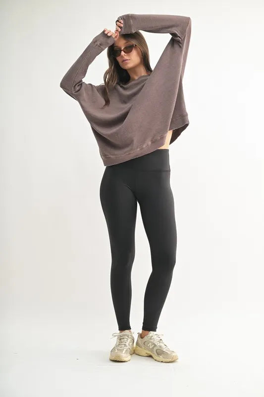 MONO B Essential Solid Leggings - Ladyez