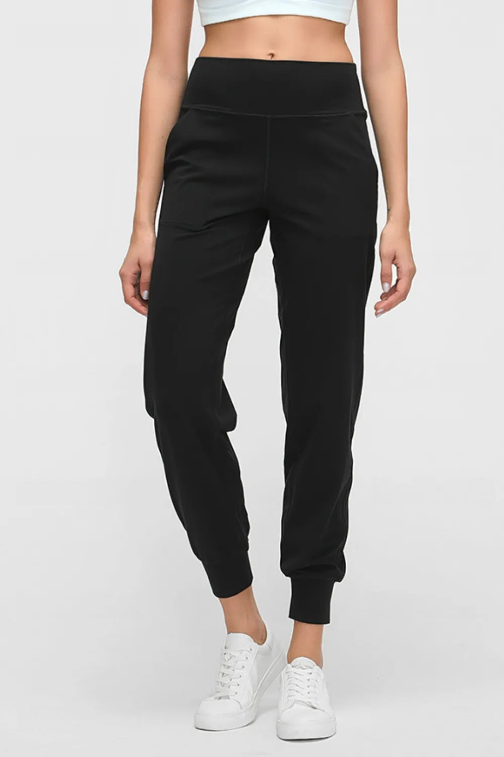 Millennia Wide Waistband Slant Pocket Pants - Ladyez