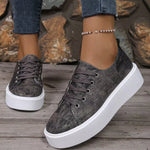 Round Toe Platform Sneakers