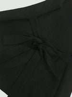 V-Neck Button Detail Vest and Skirt Two-Piece Set