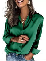 Satin Button-Down Shirt