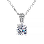 1 Carat Moissanite 925 Sterling Silver Necklace