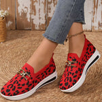 Leopard Mesh Slip-Ons