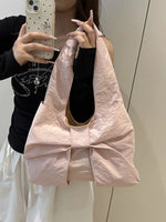 Ruched Bow Shoulder Bag