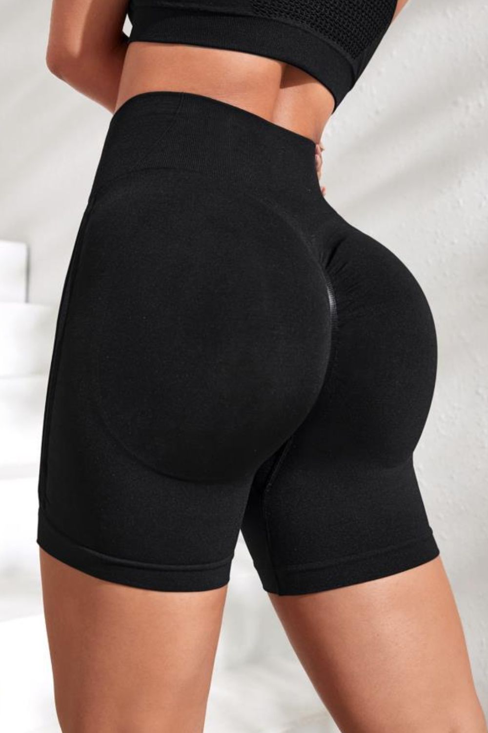 Slim Fit High Waistband Active Shorts - Ladyez