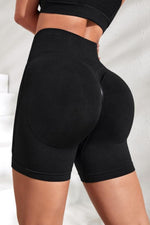 Slim Fit High Waistband Active Shorts - Ladyez
