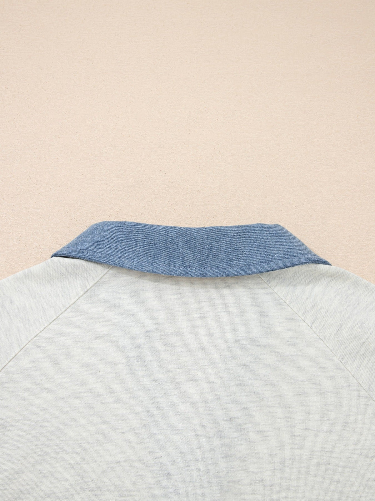 Color Block Button Detail Long Sleeve Top