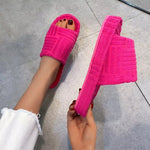 Open Toe Platform Slippers