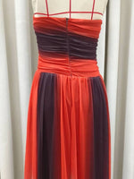 Strapless Cut-Out Rainbow Gradient Maxi Dress - Ladyez