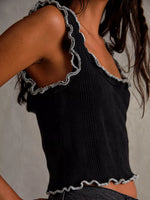 Lettuce Trim Square Neck Tank