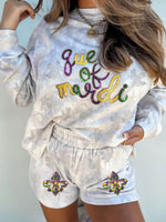 Queen of Mardi Gras Top and Shorts Set